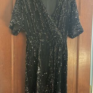 Short Black Sequin Dress